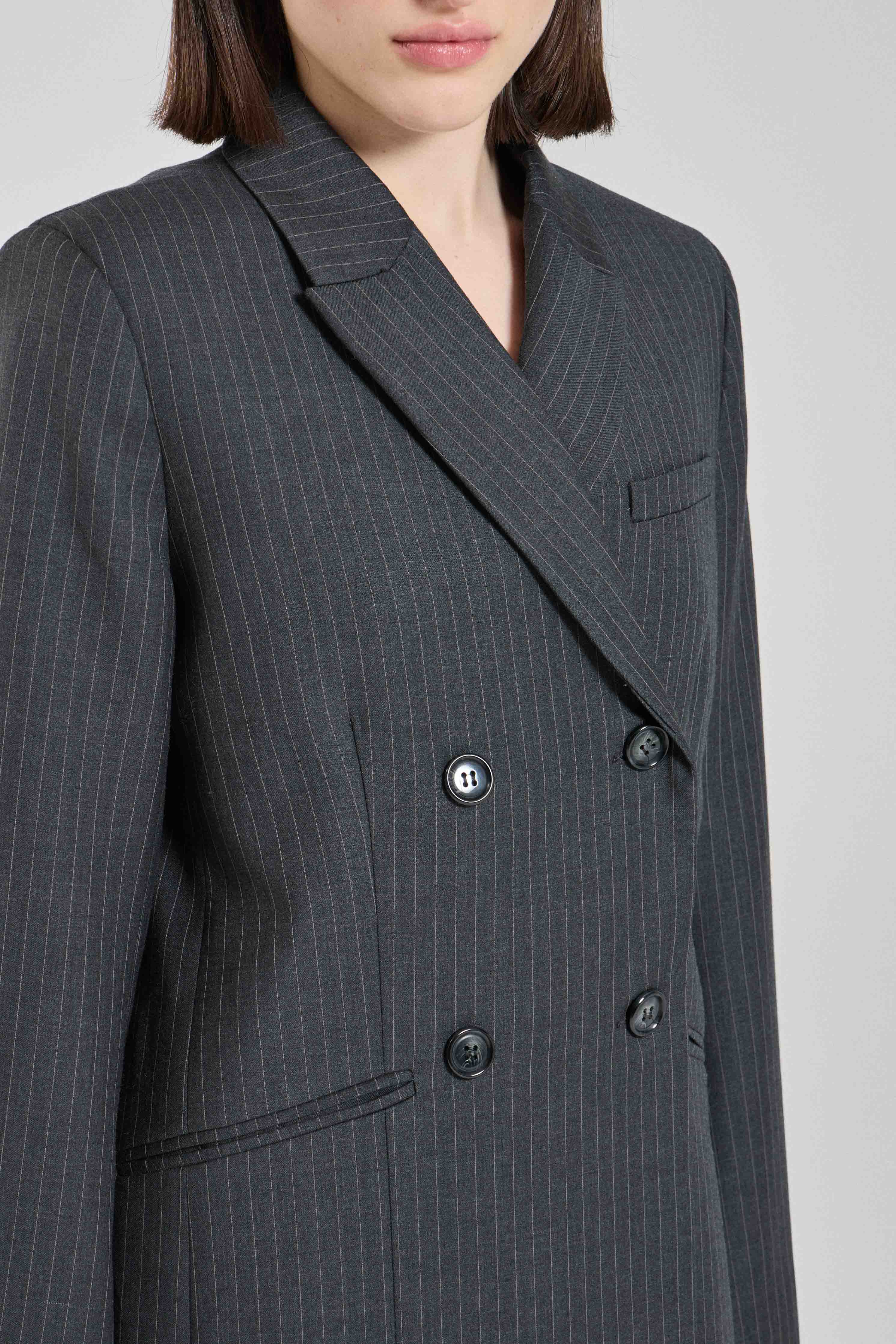 Charcoal Pinstripe