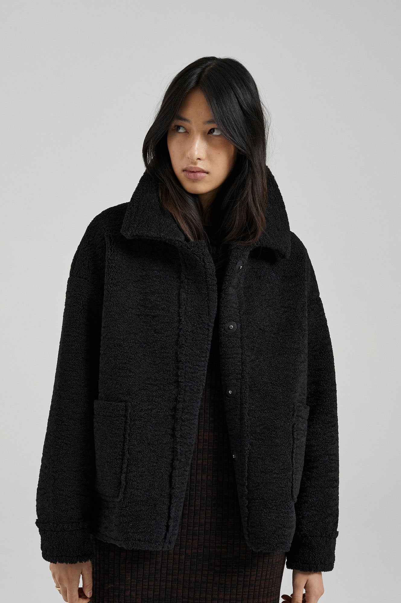 Black Faux Shearling