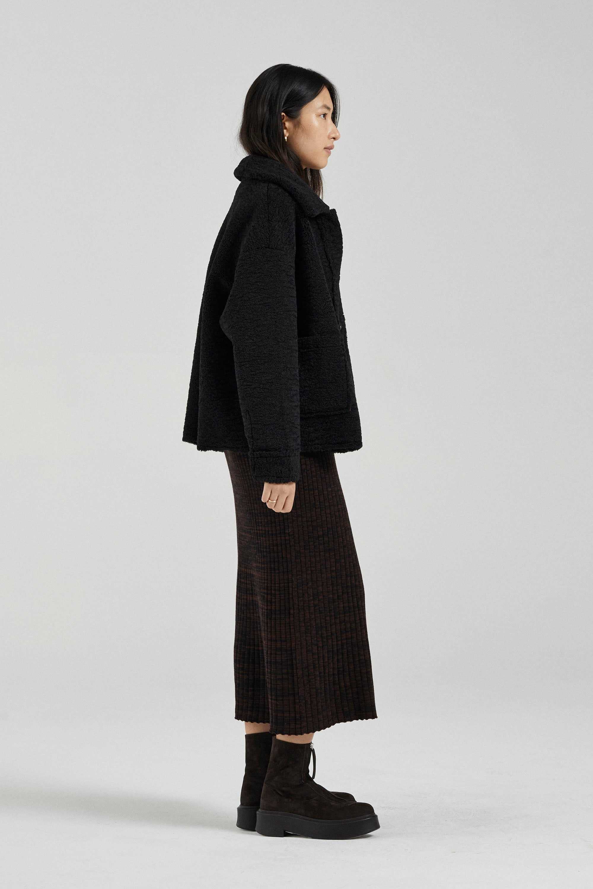 Black Faux Shearling