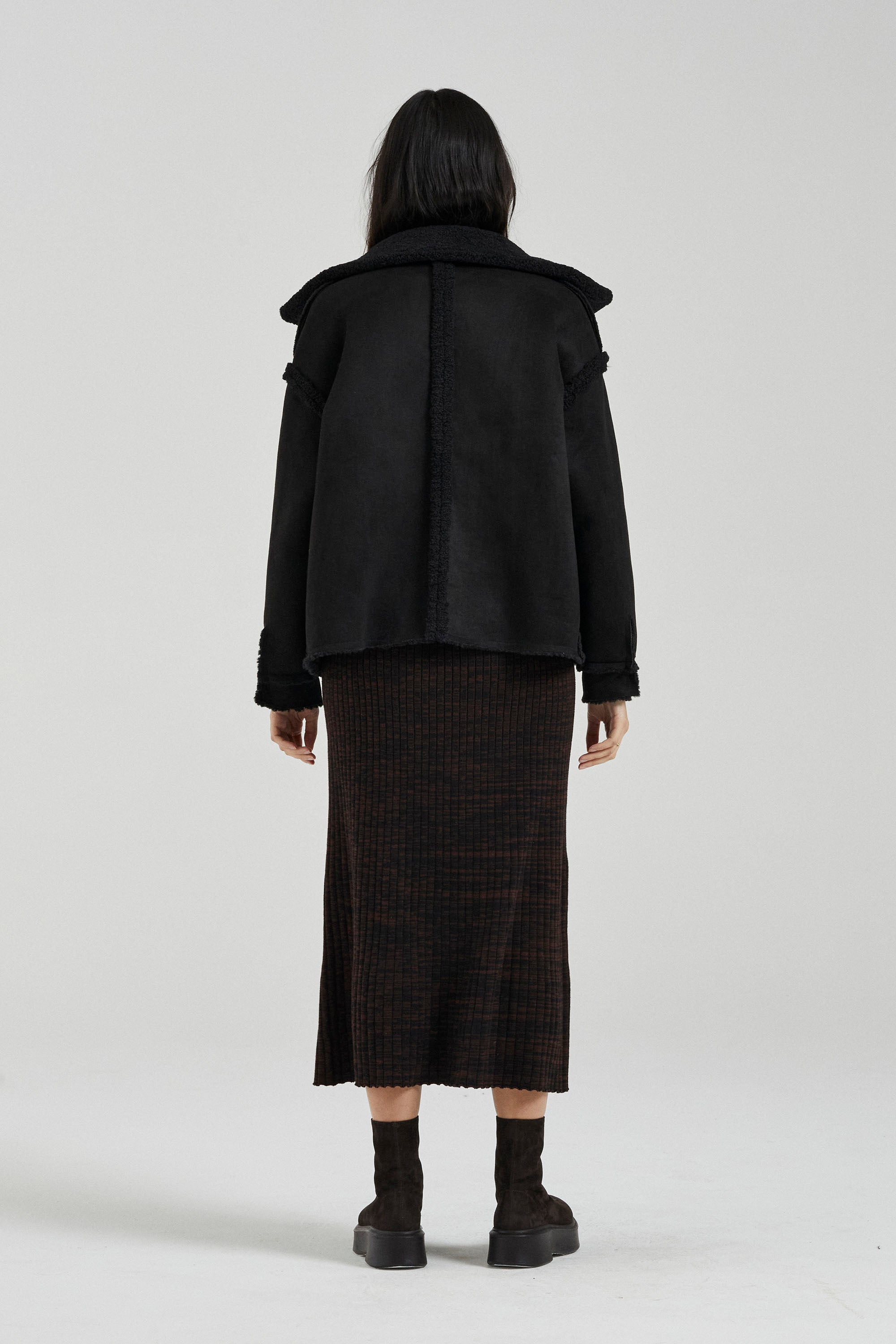 Black Faux Shearling