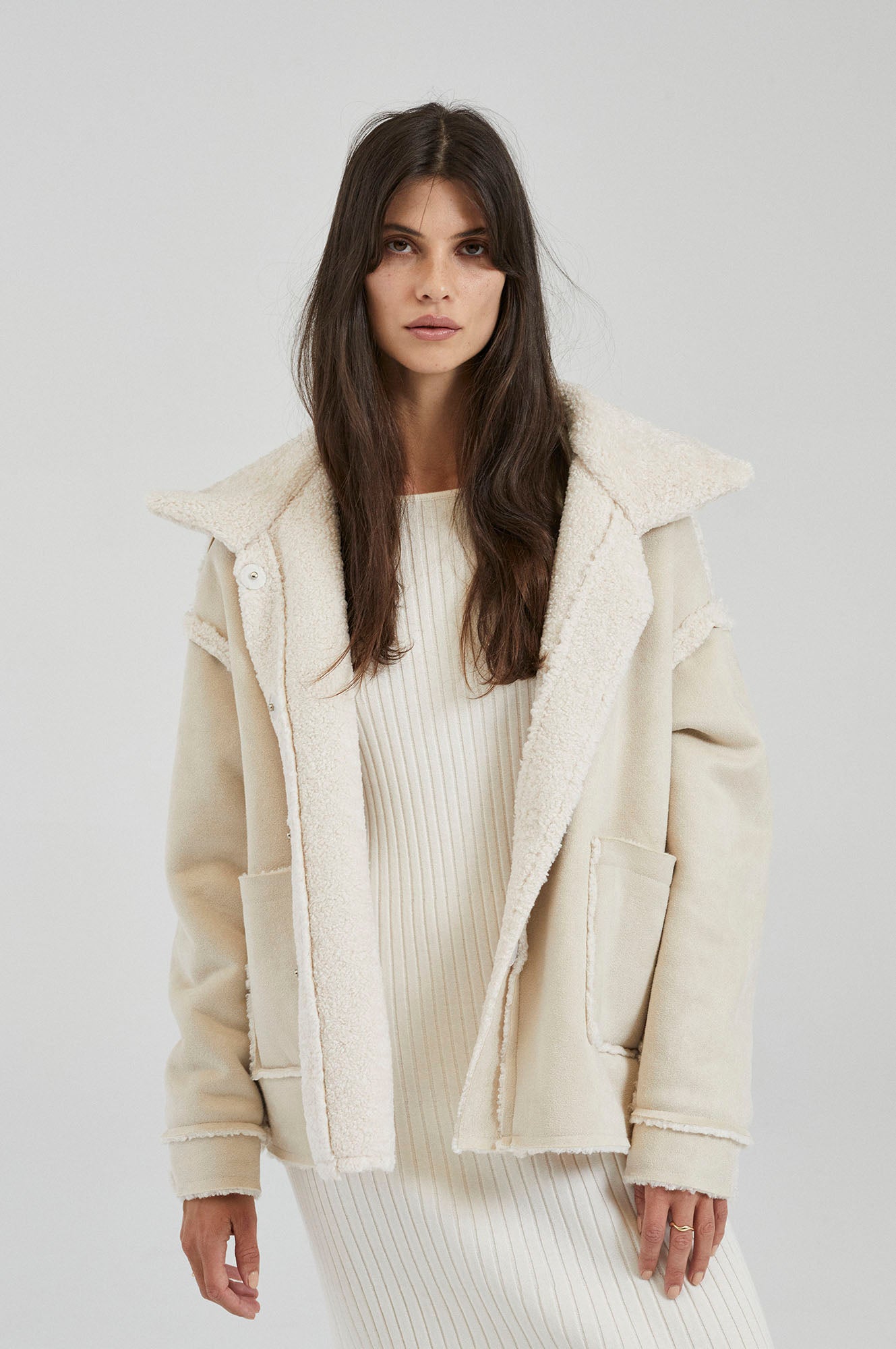 Cream Faux Shearling