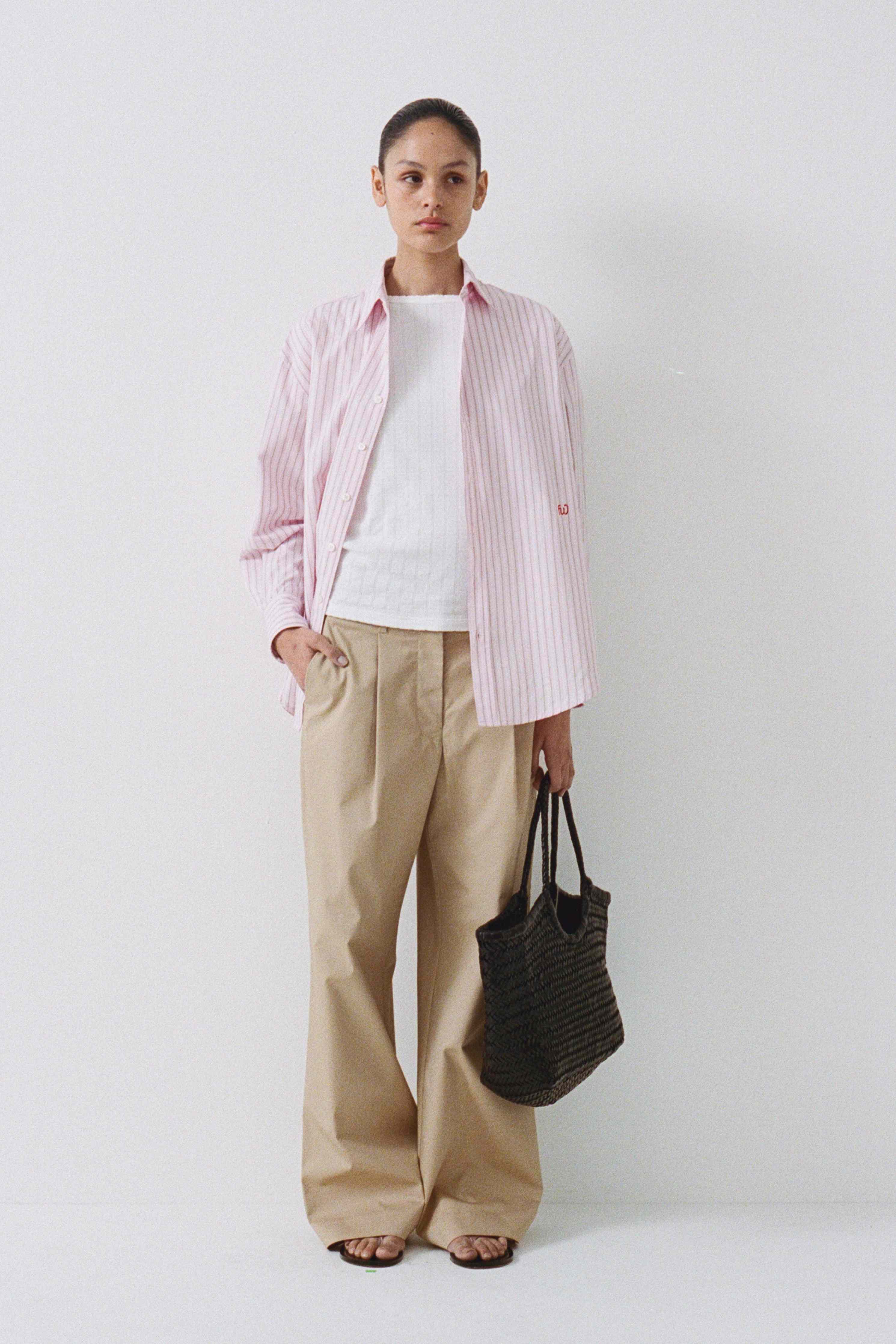 The Heidi Shirt - Pink Stripe