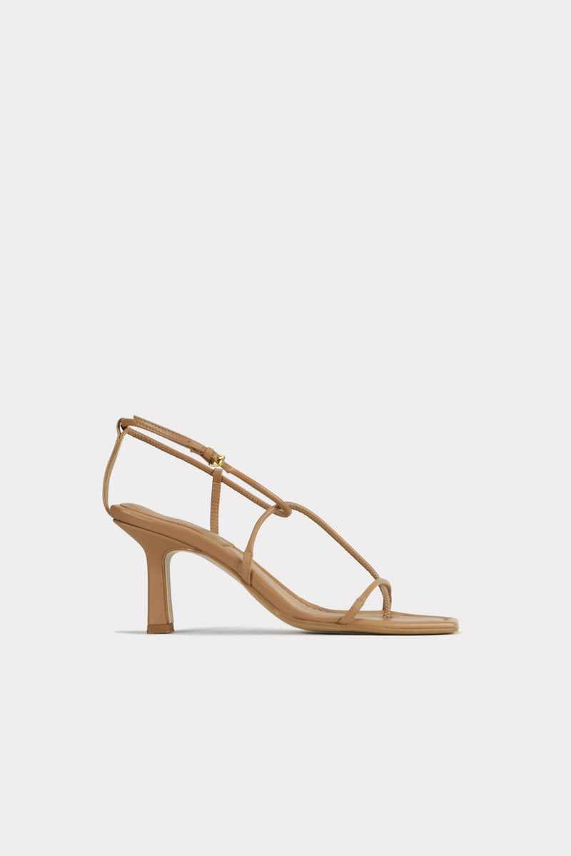 Barely There High Heel Sandals - Beige or Black - Just $4