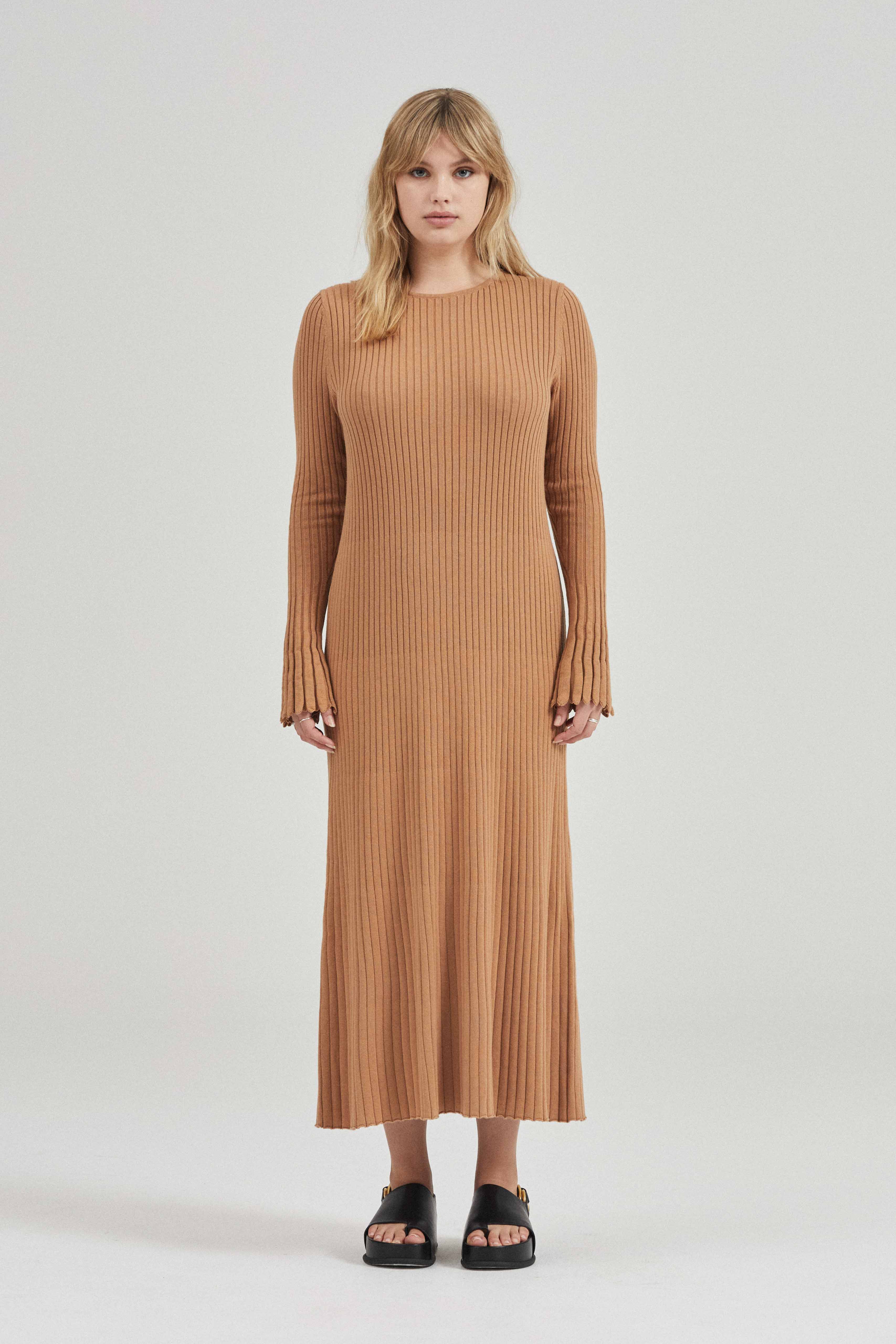 The Cleo Dress - Camel