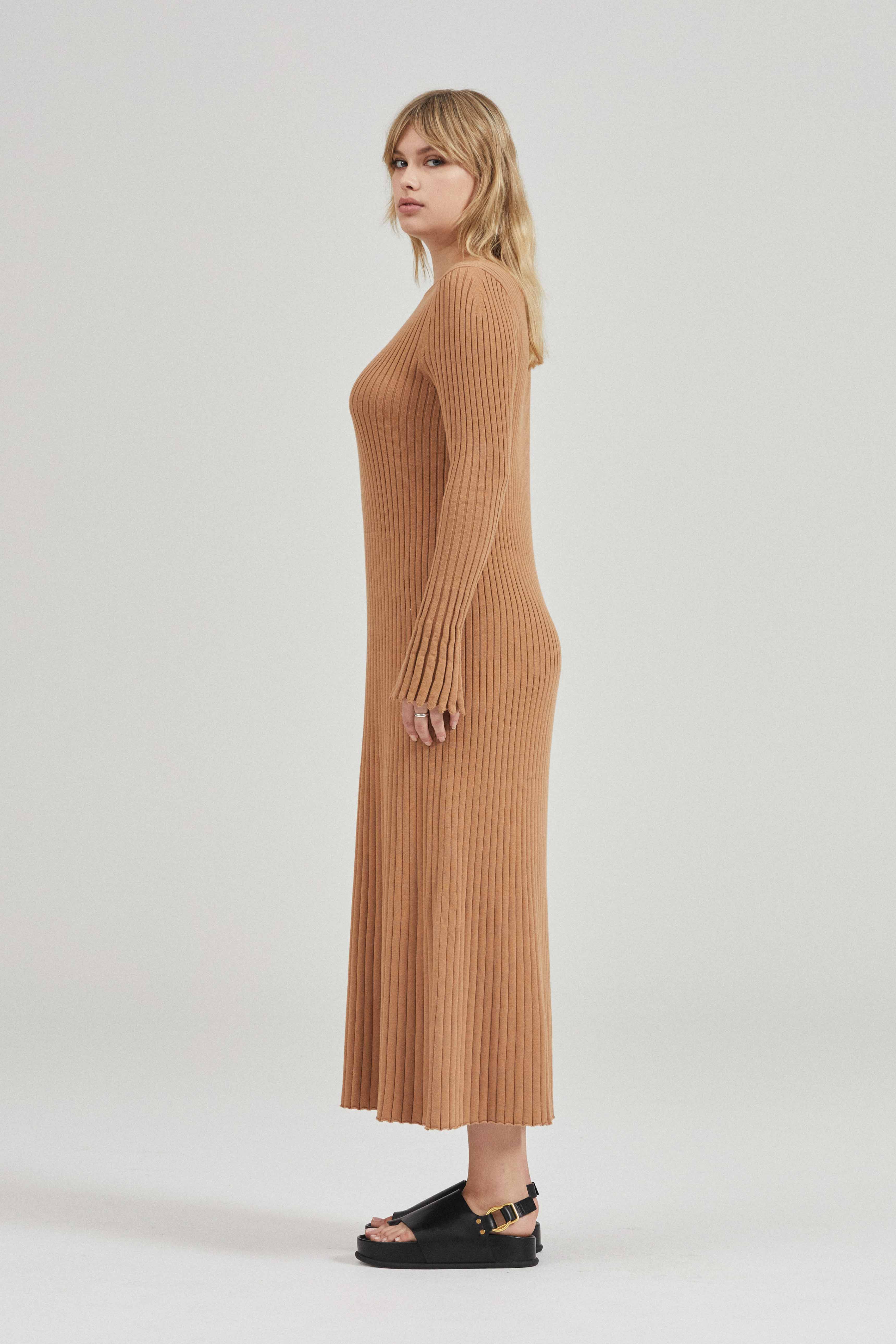 The Cleo Dress - Camel