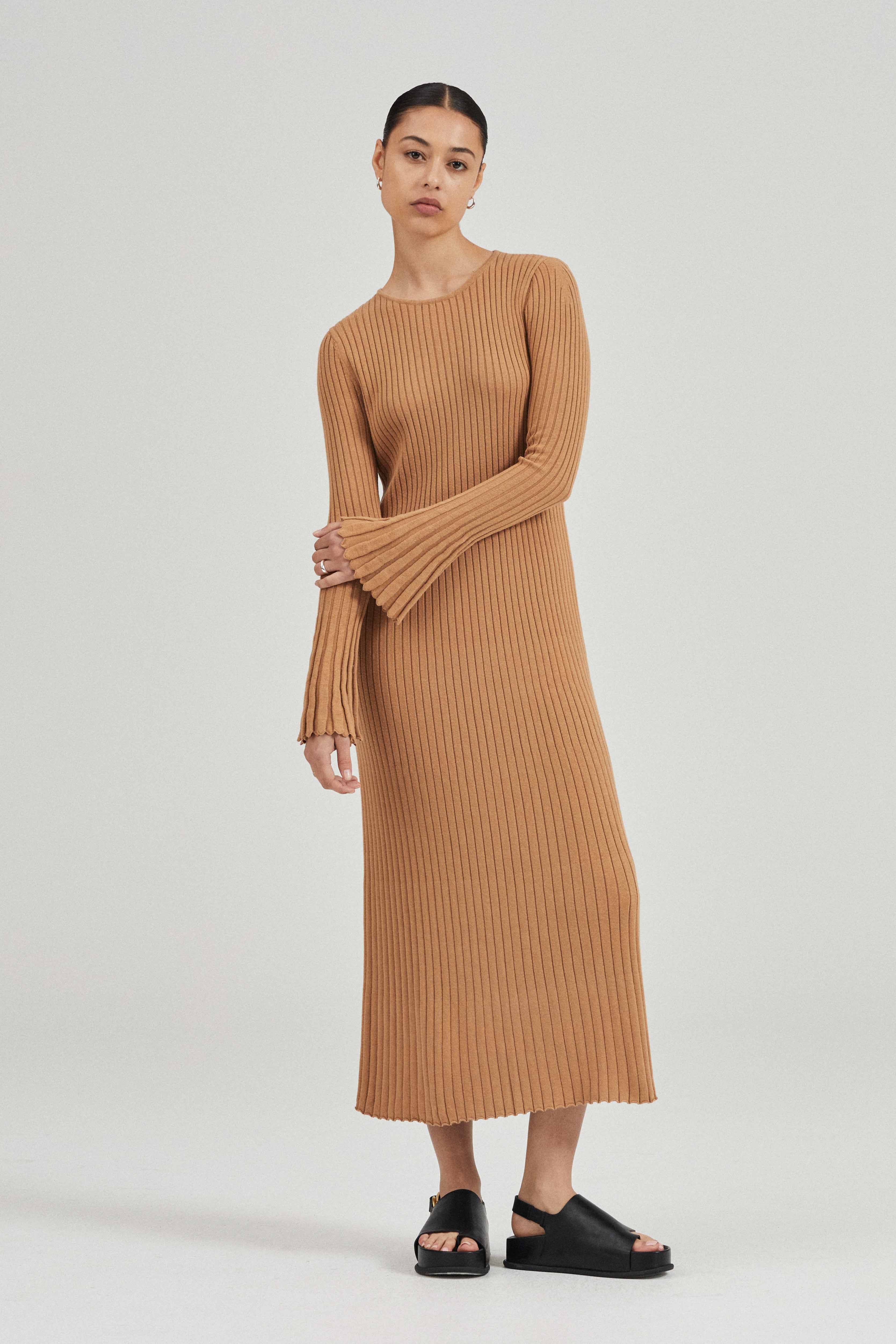 The Cleo Dress - Camel