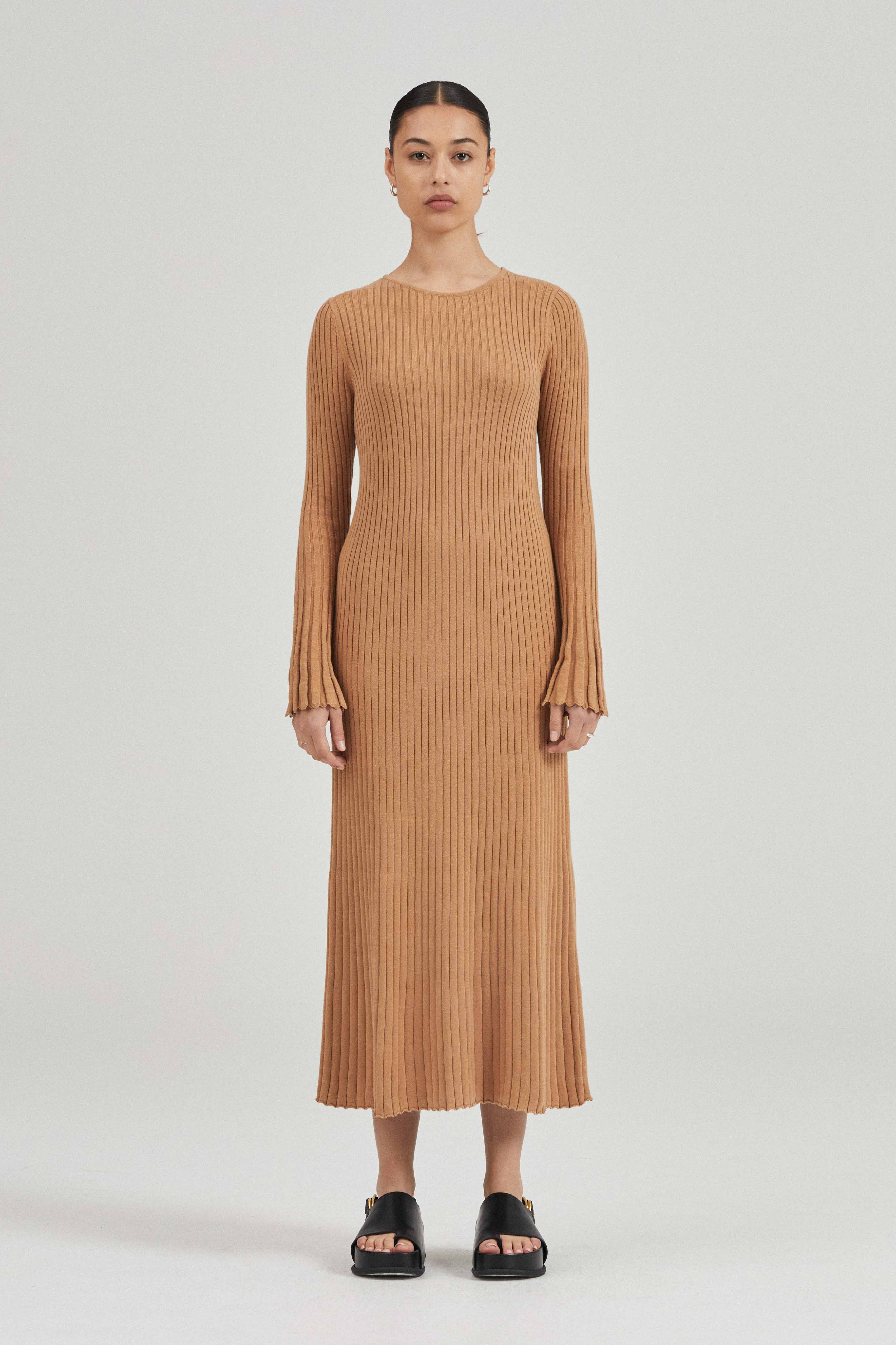 The Cleo Dress - Camel