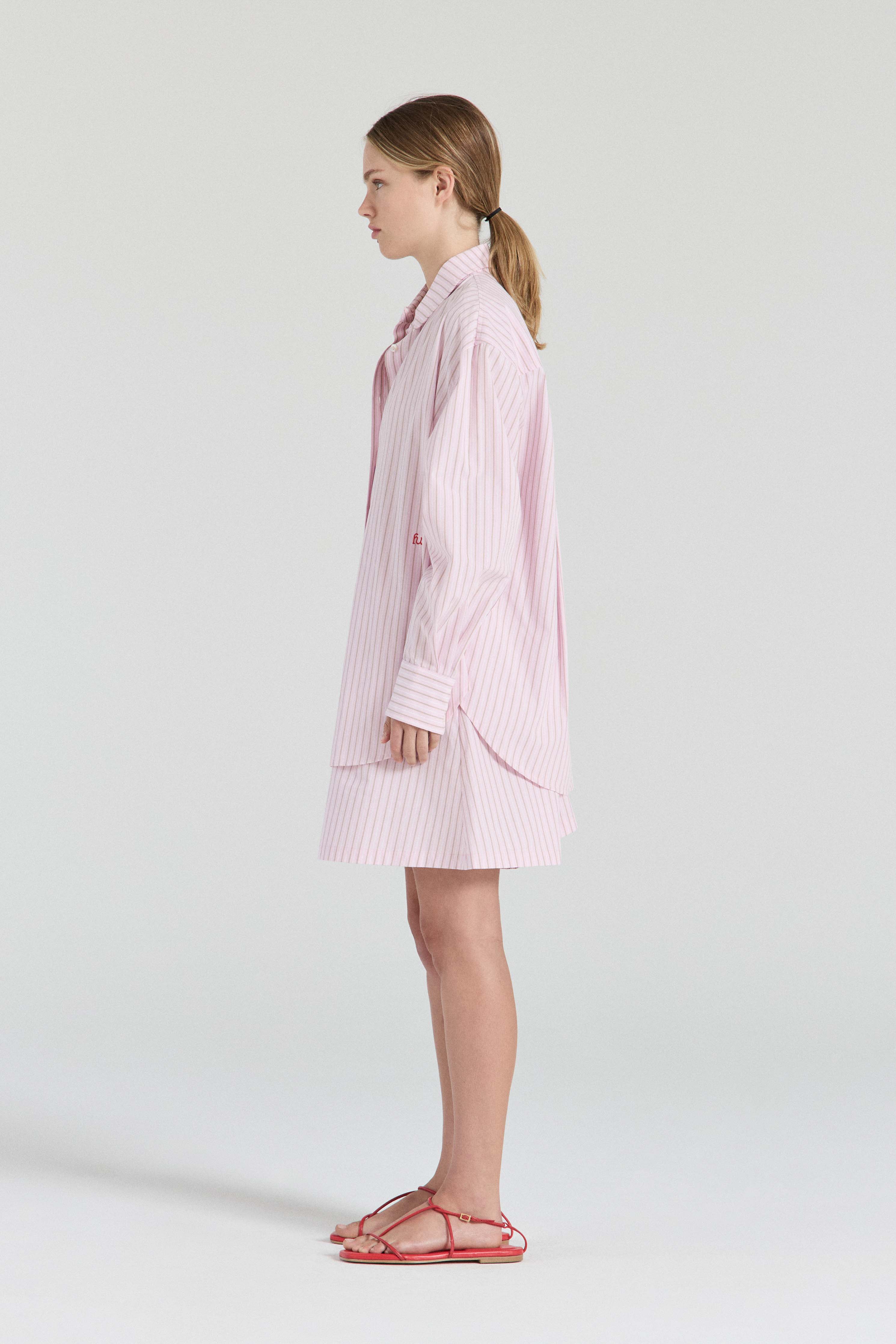 The Heidi Shirt - Pink Stripe