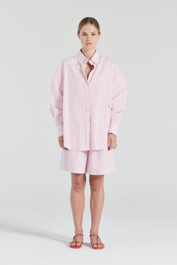 The Heidi Shirt - Pink Stripe