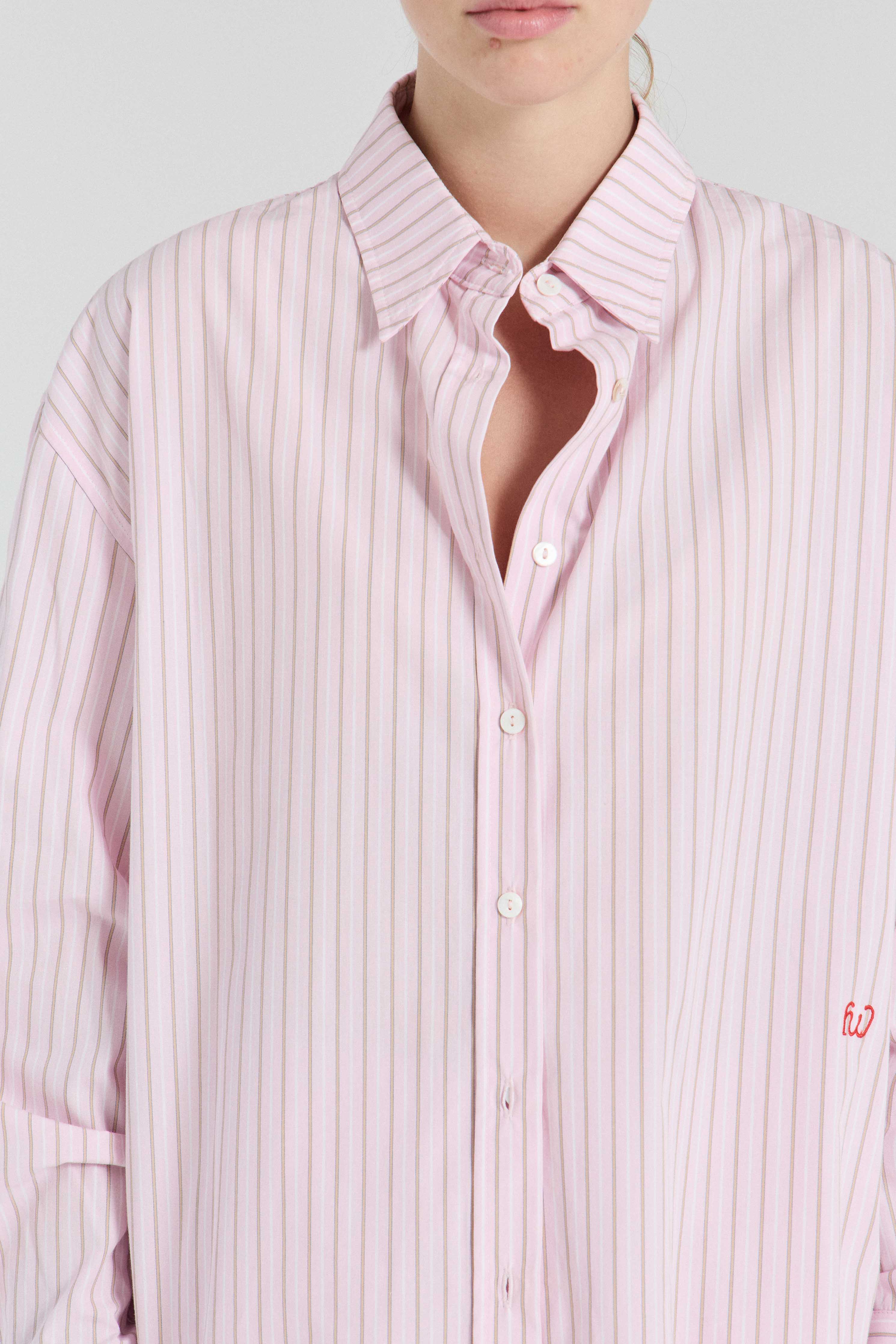 The Heidi Shirt - Pink Stripe