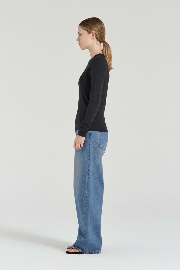 The Pointelle Long Sleeve Top