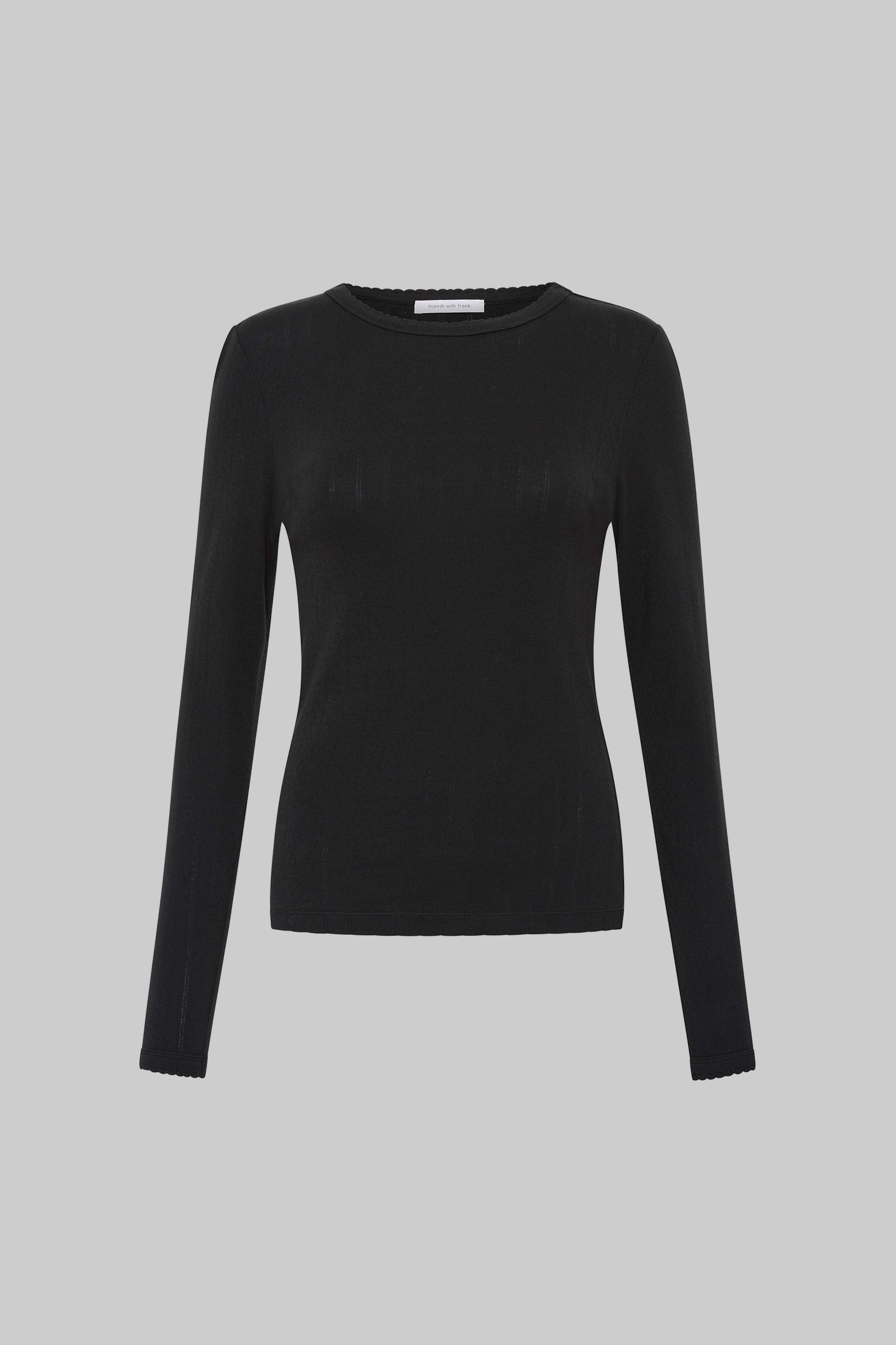 The Pointelle Long Sleeve Top